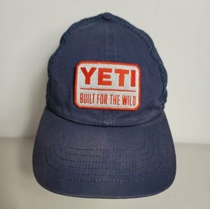 YETI Trucker Hat Navy Blue with Patch Snapback Cap
